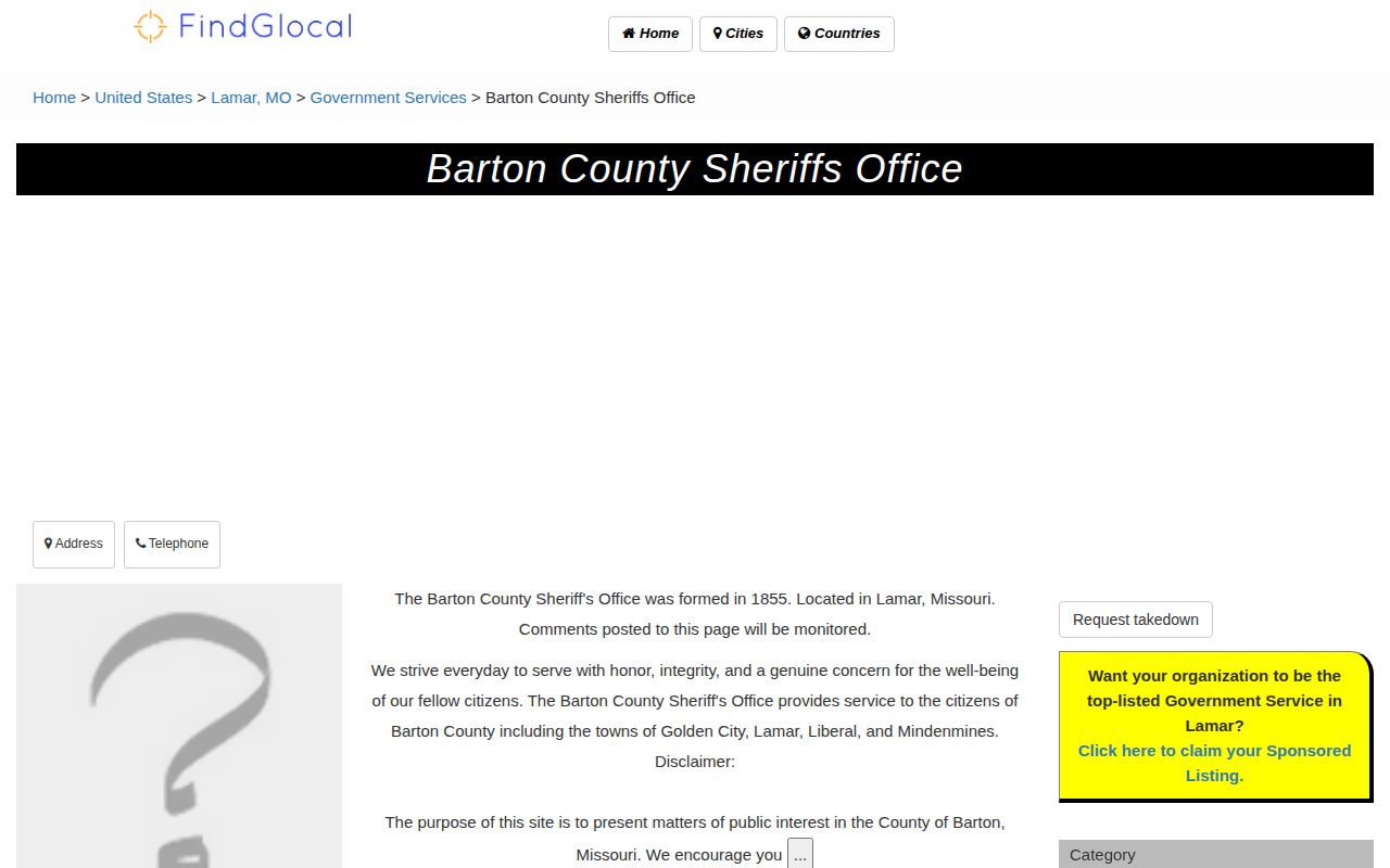 Indexed Barton County Sheriff arrest report window sequence